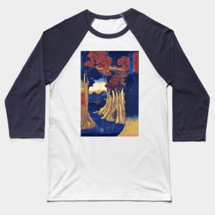 Kai Province Monkey Bridge by Utagawa Hiroshige Baseball T-Shirt